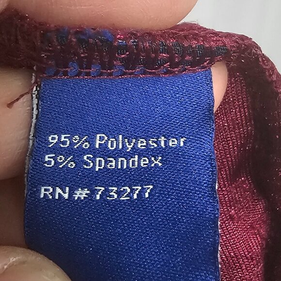 Apt. 9 Burgundy Flocked Leopard Print Tank Goth Punk Velour Streetwear Club M - Picture 10 of 12